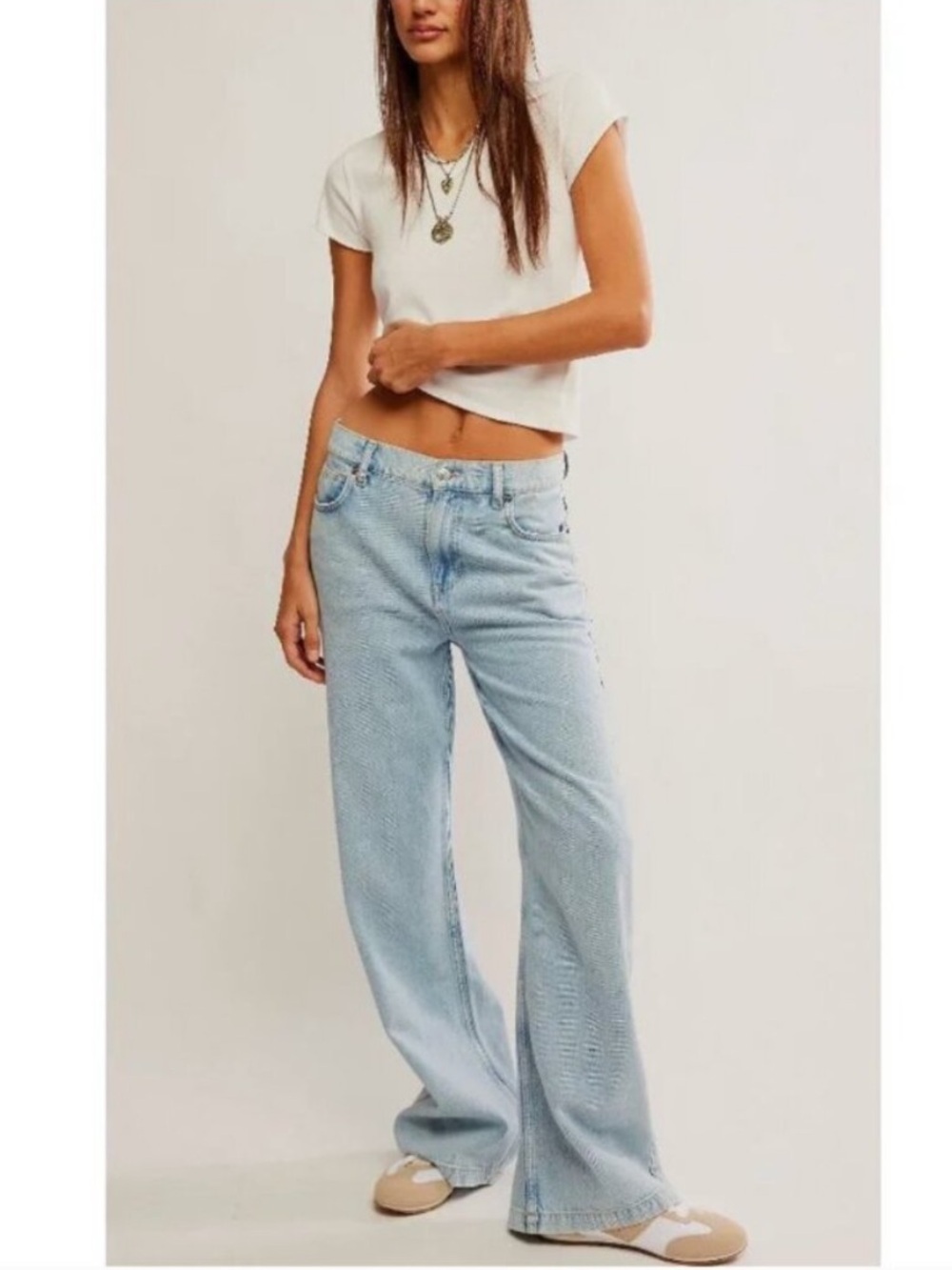 FREE PEOPLE NWT We The Free Stride Straight 'n Wide Jeans / Roam Free